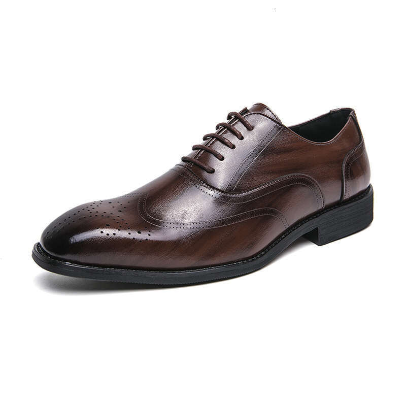 Oversized sizes 38-46, men's business British leather shoes, polished formal shoes