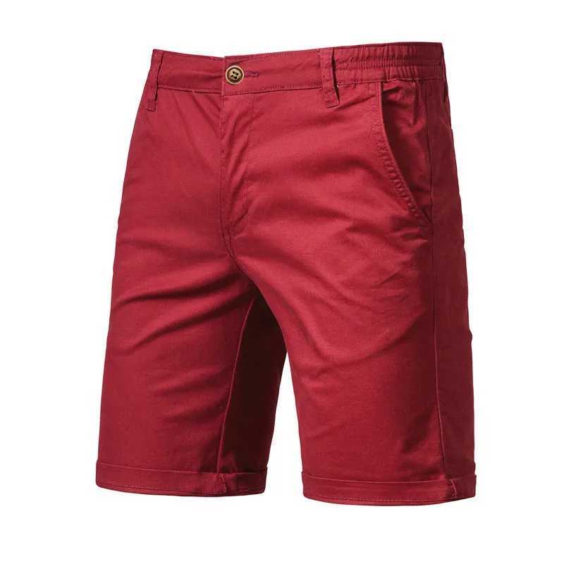 Summer Mens Shorts Straight Fit Kn-Length Short Suit Pant Solid Black Khaki Clothing dent Thin Colors Casual Shorts Man X250403