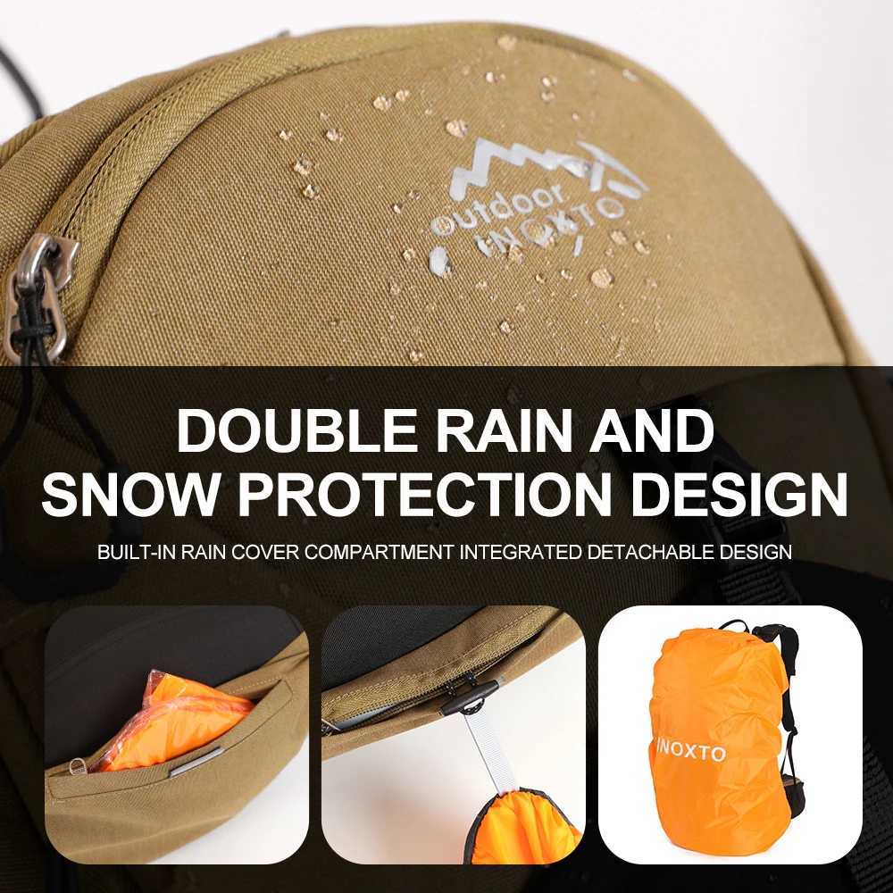 Mountaineering backpack 35 liters mens and womens outdoor sports bag waterproof camping hiking rainC250407
