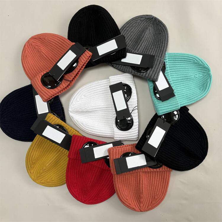 Winter Hat Two GOGGLE Beanie Caps Men Women Designer Wool Knitted Glasses Cap Outdoor Sports Hats Uniesex Beanies