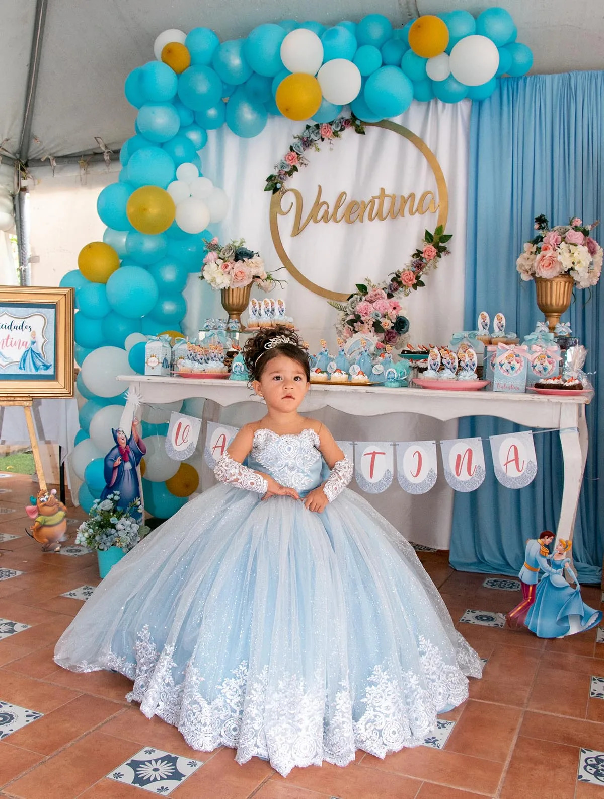 Long sleeved floral girl wedding dress for weddings childrens satin bow ball dress Pageant dress Sparkly 1st Communion Party dress 250402 - view 4