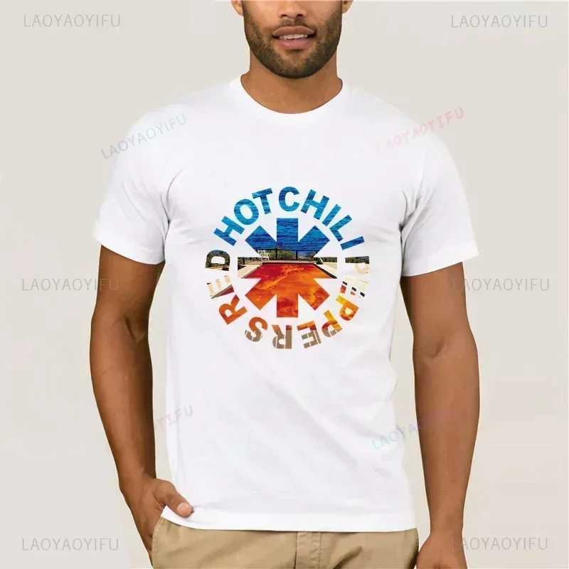 2024 RHCP Rock Band Unisex T Shirt Red Hot Chili Peppers Amazing T-shirts Retro Lounge Band Red Sea Op Hip-hop Tees X250403