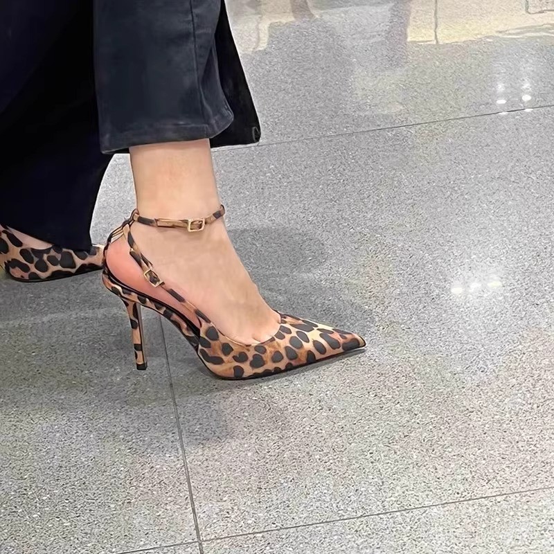 2025 free shipping designer sandals high heels women slippers womens slides leopard print outdoor casual shoe