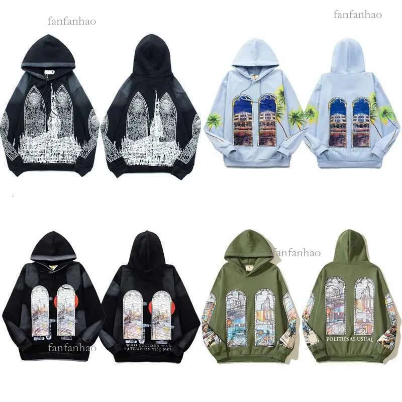 High Street Retro who decides war hoodies high-quality mud dye metropolitan print Pullover fashionable mens WDW sweatshirt X250125