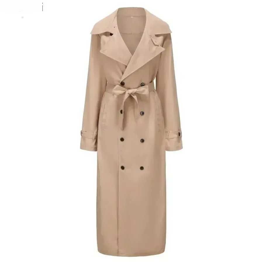 Mens Long Trench Coats Jacket Fashion Elegant Men Windbreak Overcoat Trend Streetwear Male Business Casual Slim Long Coats W251103