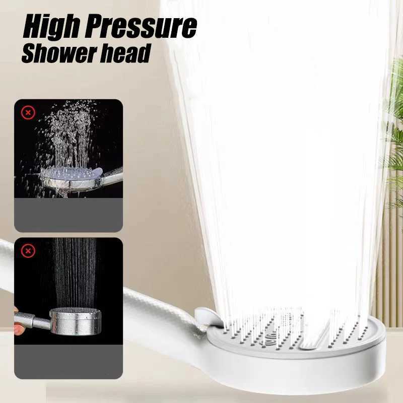 5 Modes Adjustable High Pressure Shower Water Saving High Quality Showers with Hose Base Bathro Accessories Y251103