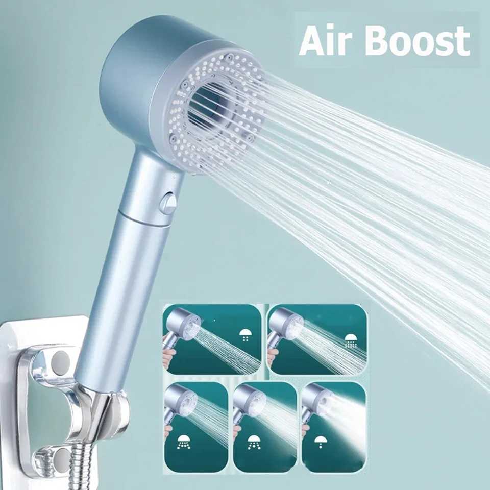 New Booster Shower 5 Modes Adjustable High Pressure Water Saving Massage Portable Filter Shower Faucet Bathro Accessories Y251103