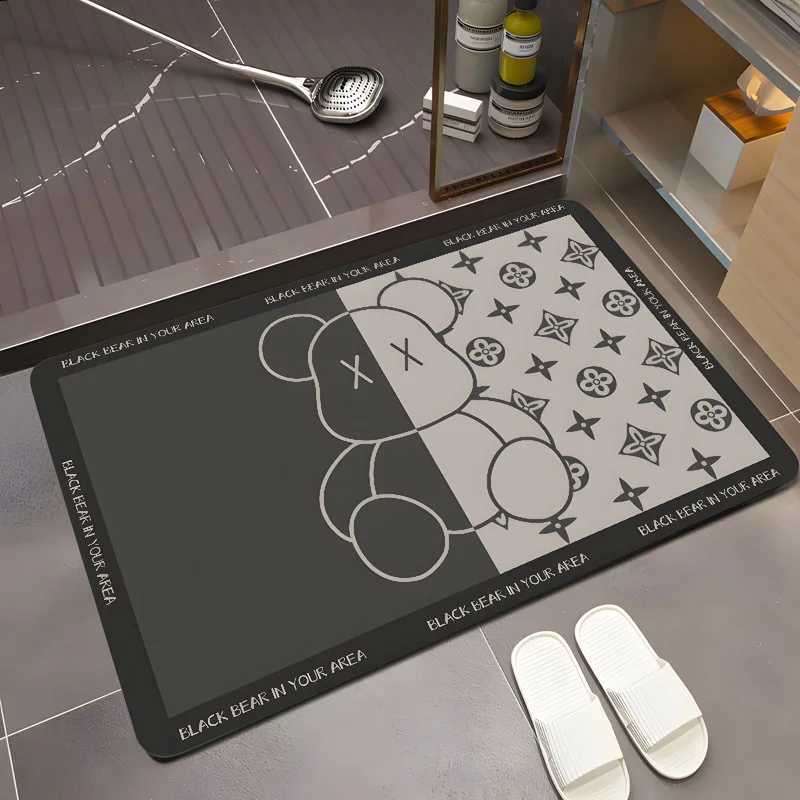 luxery Absorbent diatom mud mat for bathroom non-slip mat for bathroom foot mat for toilet dirt resistant and easy to take care of designer C251103