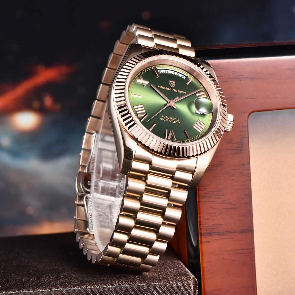 PAGANI DESIGN New DD36 Rose Gold Luxury Automatic Mechanical Watch For Men ST16 100M Waterproof AR Sapphire Glass Wristwatch MenW251104