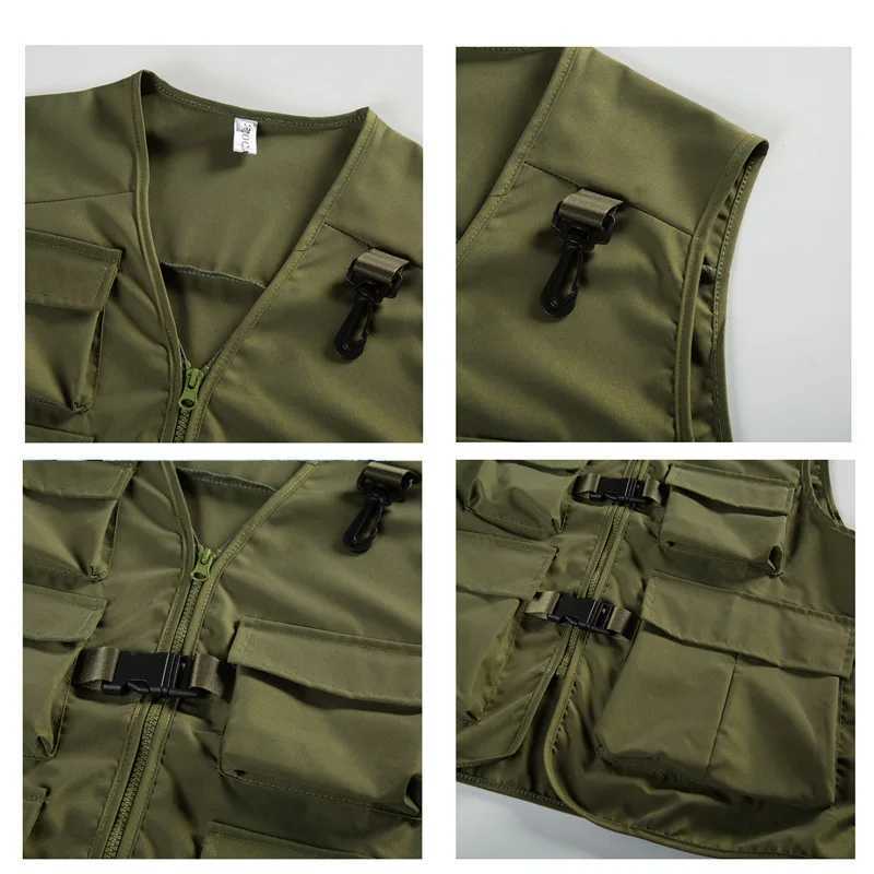 Men Summer Outdoor Work Safari Fishing Travel Photo Hiking Vest with Pockets Gym Jogging Running Sport Sleeveless Mesh Waistcoat X2504031