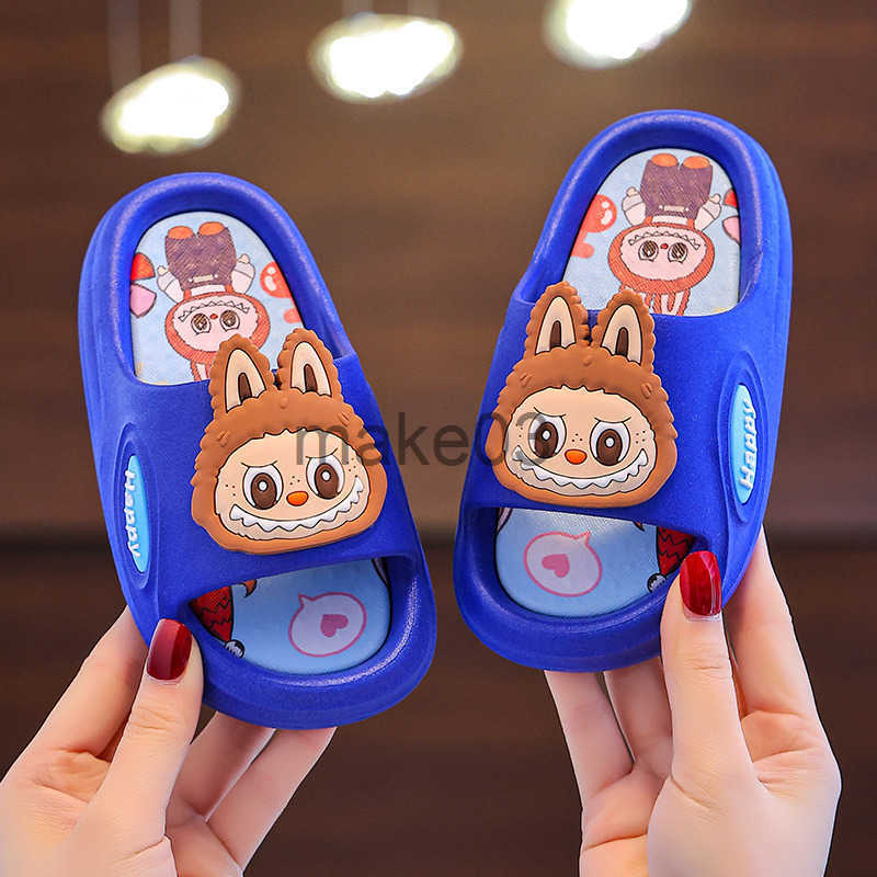 Labu childrens slippers summer boys and girls cartoon anti slip children home indoor bathroom overseas J250403