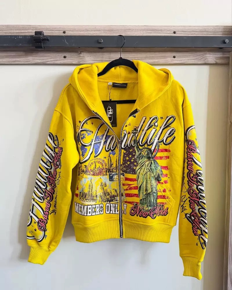 Men's Hoodies American Retro Letter Casual Loose Zipper Hoodie Men Street Hip-hop Fashion Harajuku Oversized Sweatshirt Women jacket