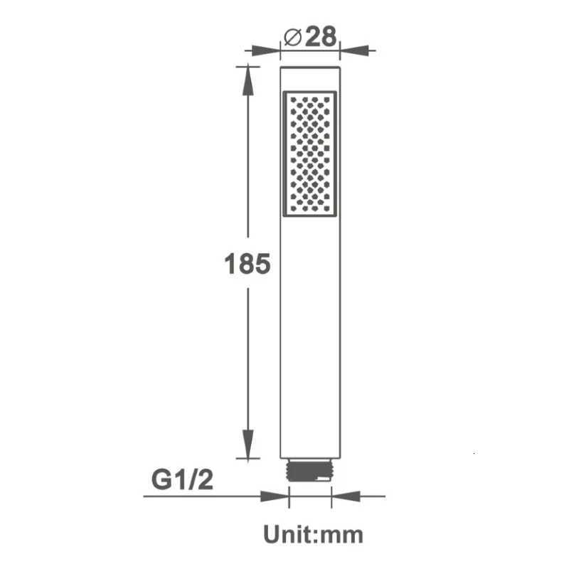 Round Gunmetal/Rose Gold/White/Black/Chre Stainless Steel Handheld Shower High Pressure Bathro Shower Accessories Y251103