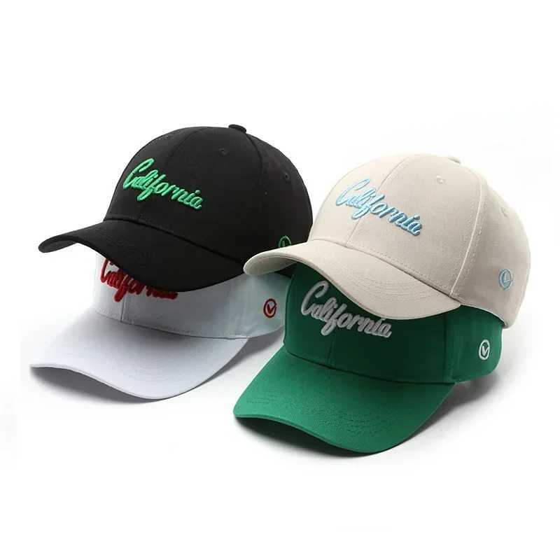 New mens baseball cap 3D California embroidered dad hat green snap cap Kpop womens streetwear Sunhat hip-hop hat Y250403