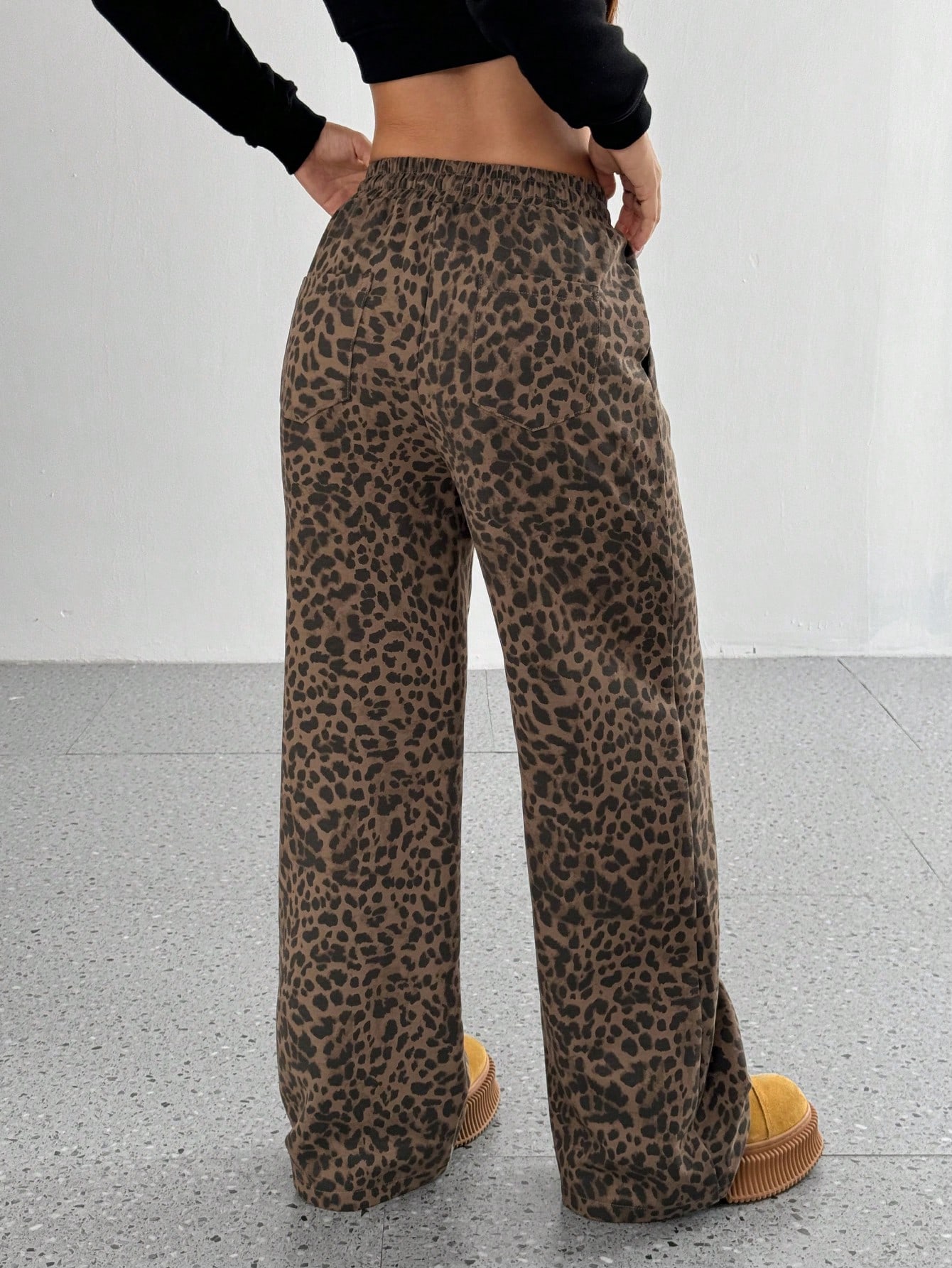 Elegant High-Waisted Leopard Print Jeggings by US Designers Featuring Stretchy Material Ideal for Everyday Wear | Inclusive Fit: Small through Extra L
