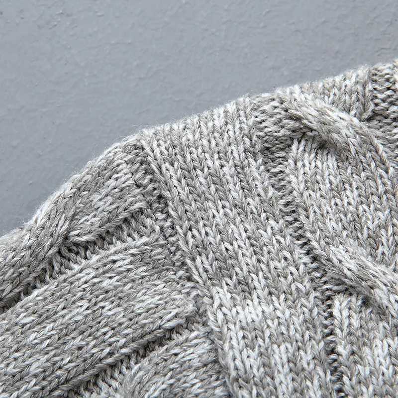 Twist Sweater Mens Turtleneck Pullovers High Neck Loose Winter Korean Fashion Trendy Thick Warm White Sweater knittedT251103