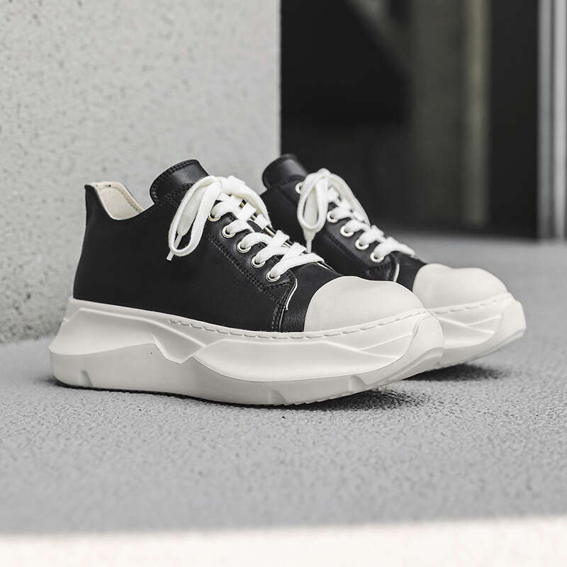 2025 Autumn New Thick-Soled Height-Increasing Men's Canvas Shoes Casual Trendy Non-Slip Sneakers