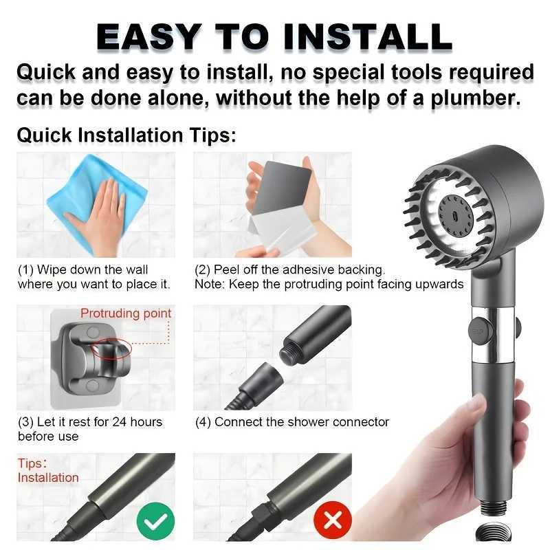 Shower filter four modes bathro accessories massage shower replete for shower s knobs showers parts fixture he Y251103