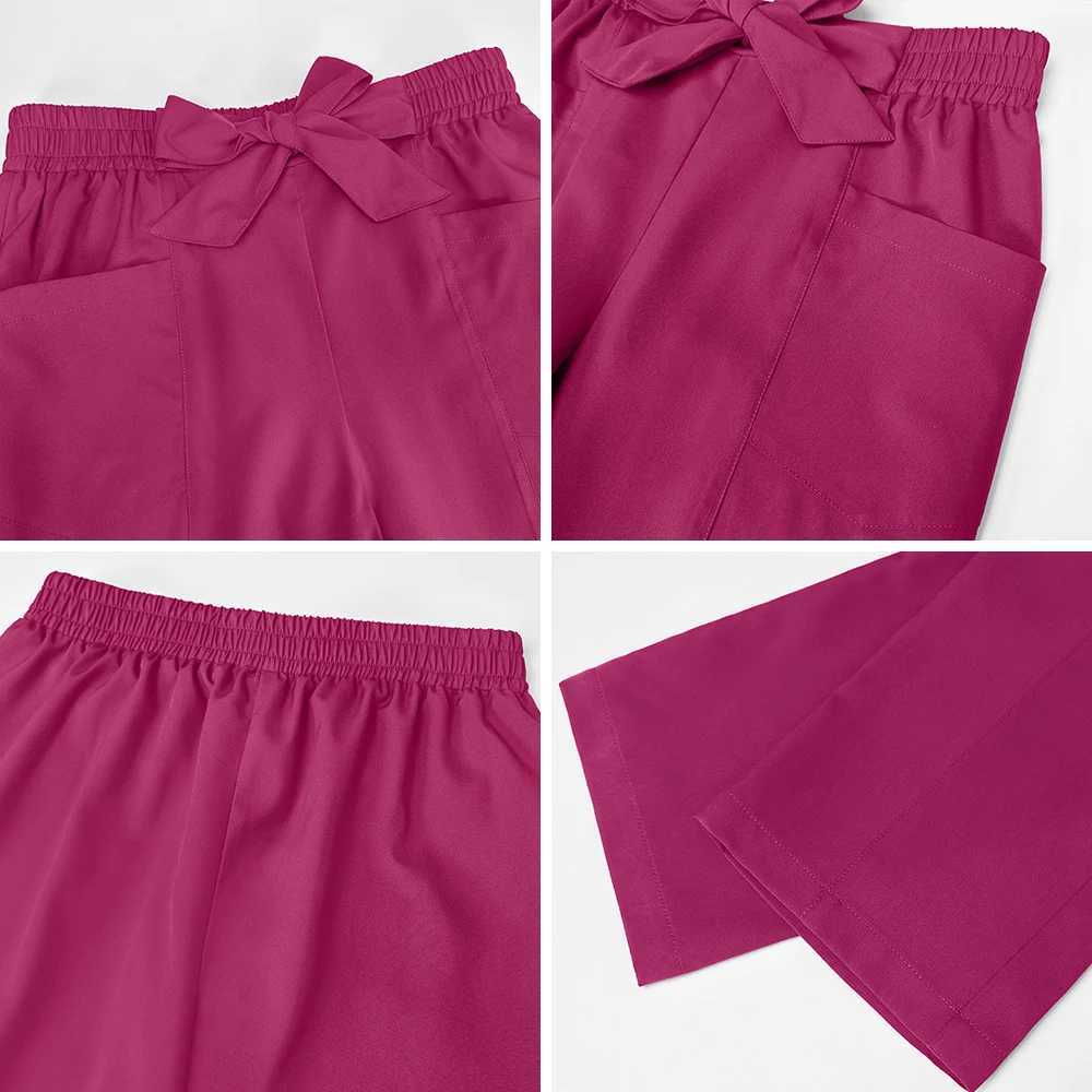 Niaahinn Nursing Spandex Hospital Uniforms VNeck Straight Pant Medical Scrub Set Fashion Scrubs Clinical Uniform Woman Workwear J251103