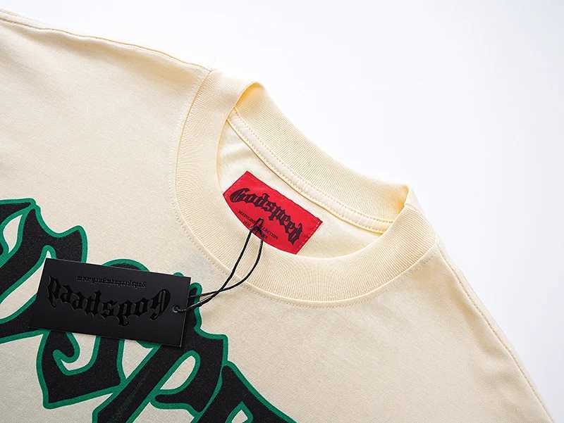 Summer Godspeed T-shirt Men Women Hip Hop Print Vintage O-Neck Short Sleeve GOD SPEED Top Tee Cotton Shirts X250403