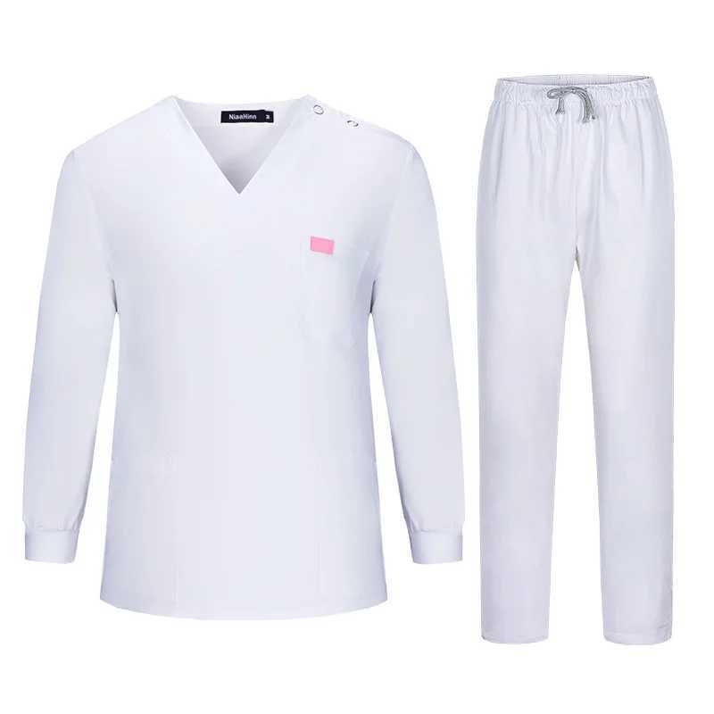 Long Sleeve Medical Uniforms Women Men Scrubs Sets Hospital Surgery Suits Doctors Nurses Accessorires Dental Clinic Work Clothes J251103