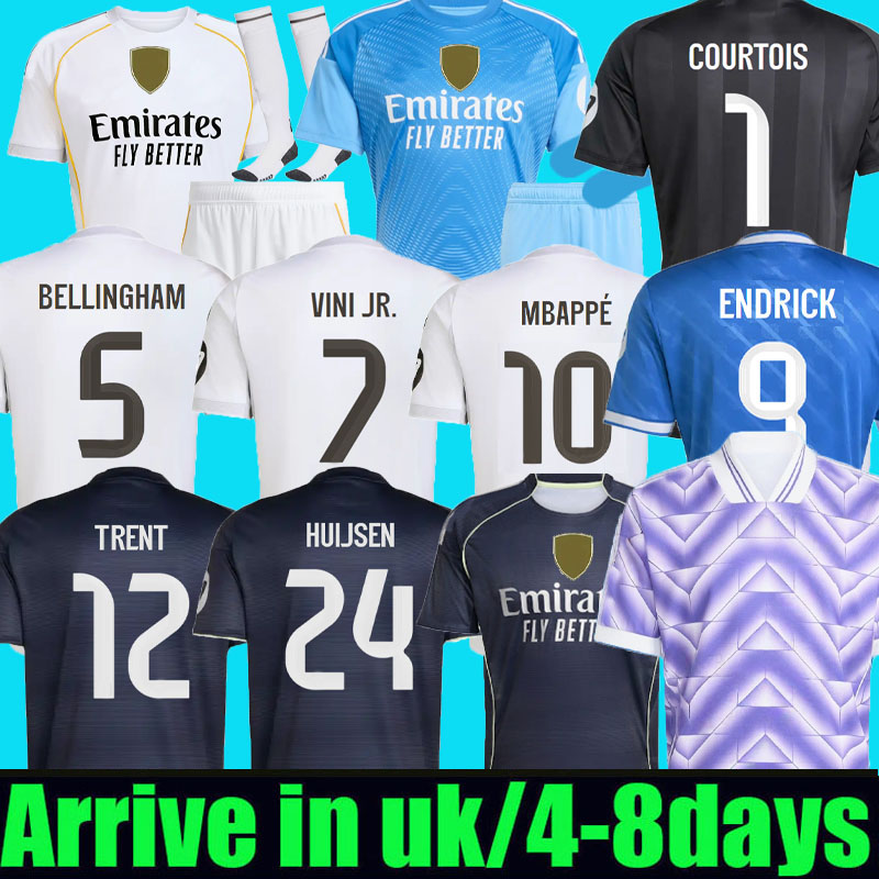3xl 4xl 25 26 MBAPPE 10 BELLINGHAM VINI JR soccer jerseys real valverde TRENT GONZALO 2025 2026 football shirt A.CARRERAS Camisetas MaDrIdS men kids E