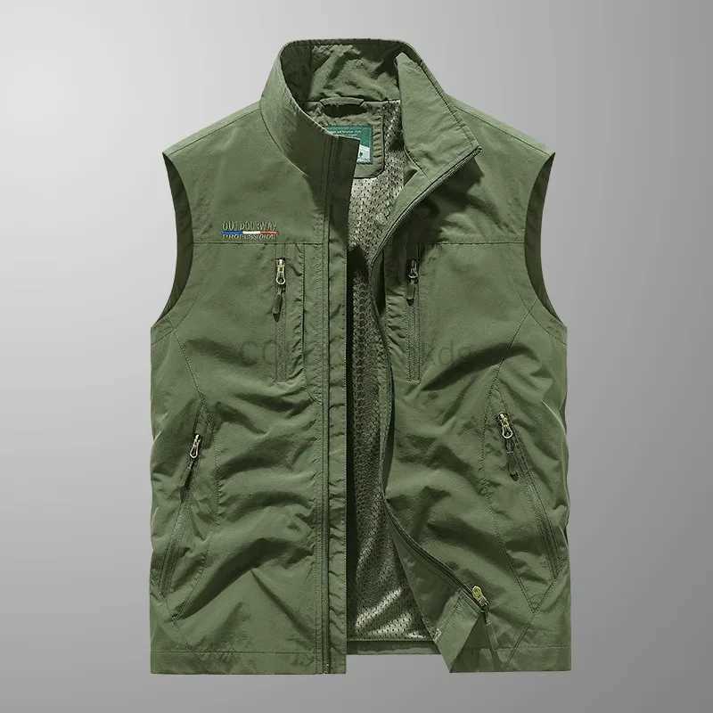 2025 Outdoor Leisure Vest Mens New Multi-Pocket Breathable Outdoor Cargo Jacket Coat High-Quality Design Hiking Fishing Vest X250403
