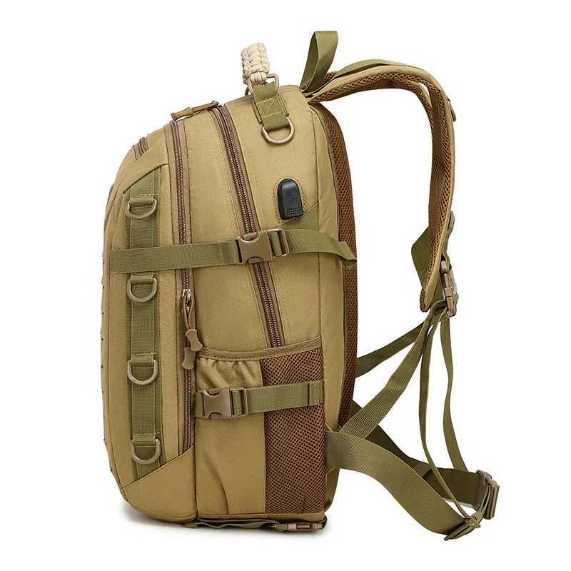 Tactical Backpack Men Camping Large Capacity Multifunctional Waterproof Backpack Outdoor Camouflage Commuter Mountaineering BagC250407