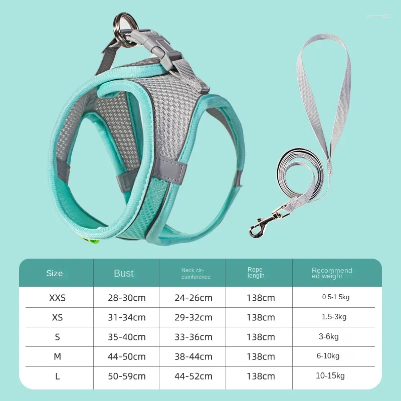 Update Medium Small Dog Walking Leash Cat Vest With Breathable Nylon Chest Strap And Reflective Collar XL Size Gear