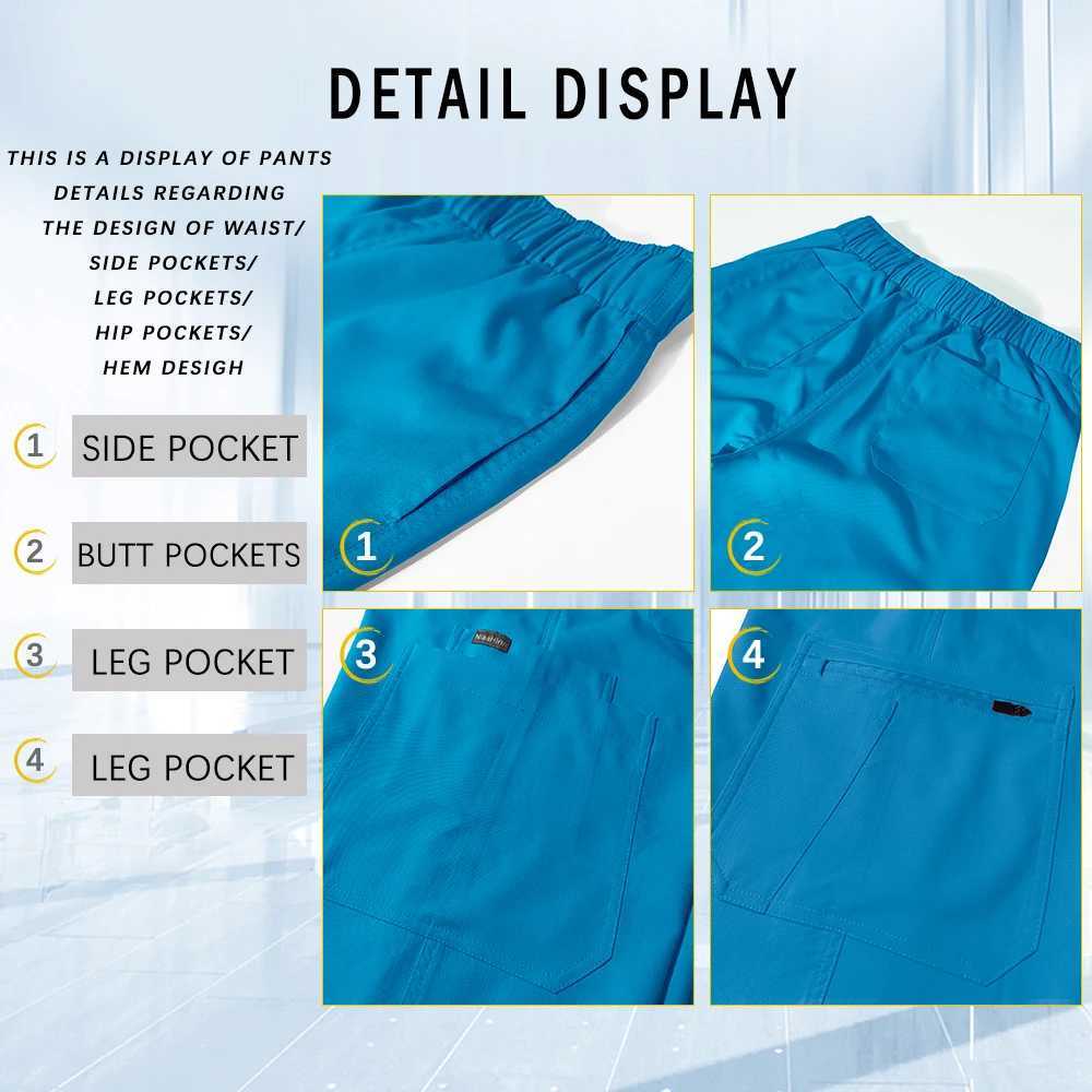 Anesthesiologist Workwear Hospital Surgical Uniforms Woman Medical Nursing Set Long Sleeve Top Pockets Pants Clinical Nurse Suit J251103