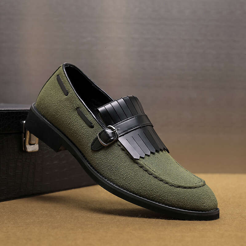 Men's shoes in plus size, new casual fashionable British style set foot leather shoes, Korean version trendy men's loafers