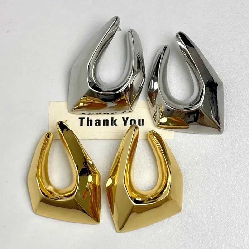 Exaggerated Metal Irregular Geometric Large Earrings for Women Europe and America Personality Party Vintage Jewelry Gifts Y250401