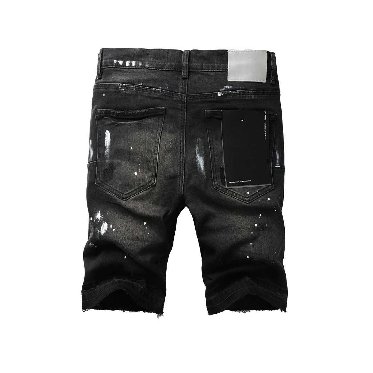 Denim jenas Shorts American Strt High Quty Irregular Inkjet Jeans Men Women All-match Pants X2504031