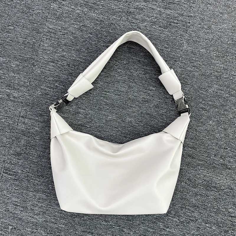 New Versatile Soft Leather Mens Dumpling Bag Casual Shoulder Crossbody Bag Female Large Capacity Totes Hobos Handbags LargeW251103