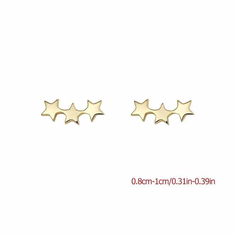 Gold Colorly Mini Star Earrings for Women Daily Wear Minimalist Cute Flower Stud Earring Girls Fashion Pierc Jewelry Gifts C251103
