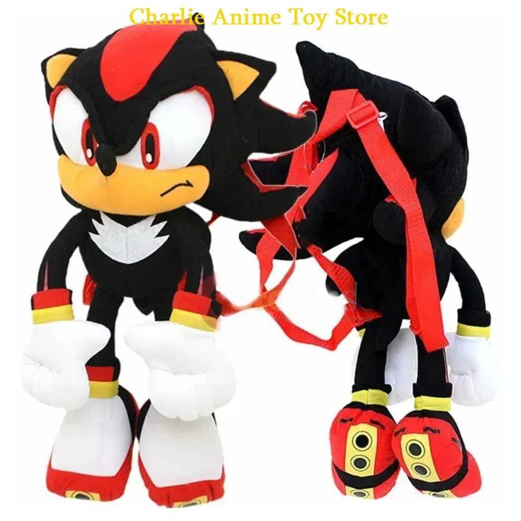 6 Style Plush Backpack Classic Game Character Black Shadow Plush Toy Animation Small Capacity Childrens Soft Toy Birthday Gift X250402