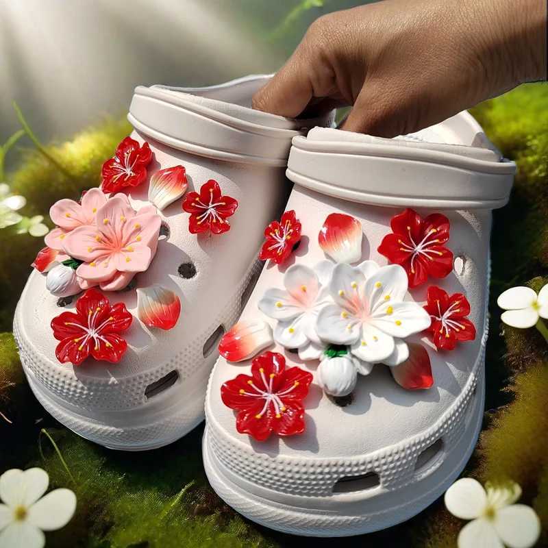 New hot Fi shoe charm creative branches and floral shoe buckles cute shoe accessories girl gift decorations Y250403