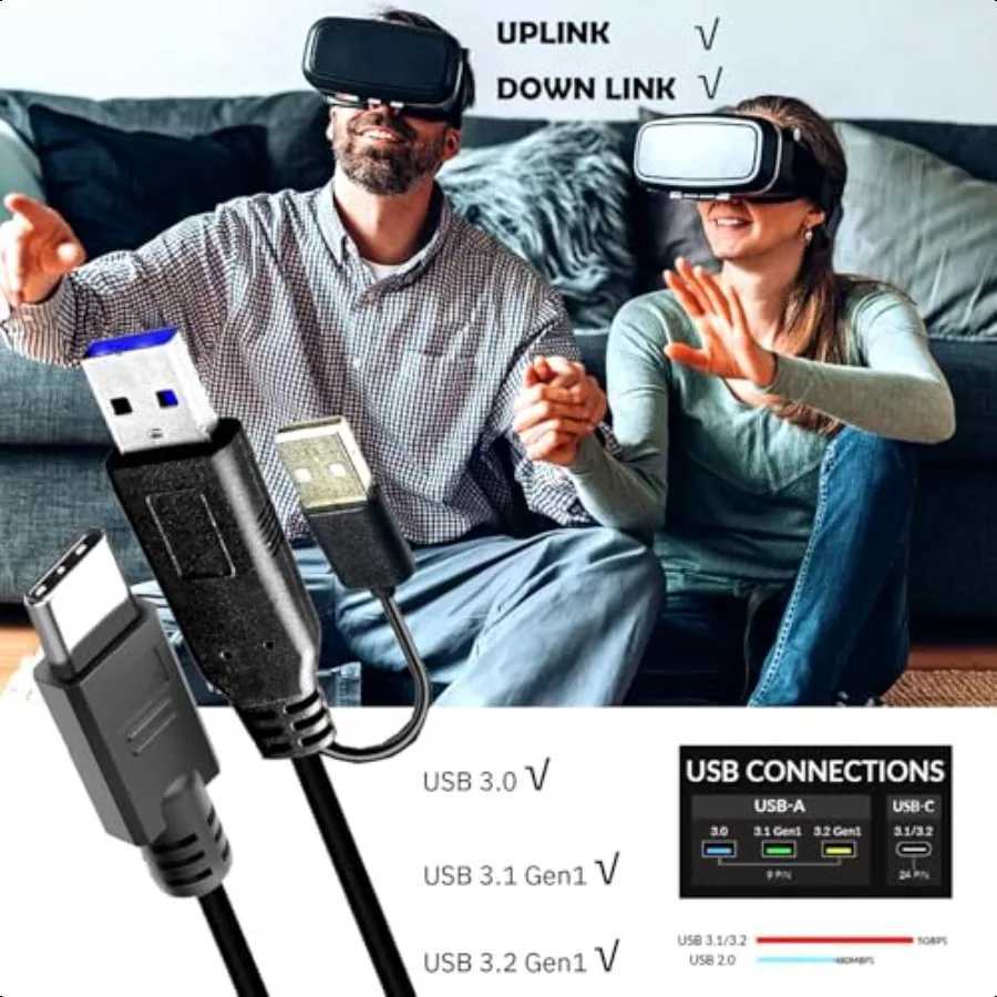 YOTETION Long USB30 40FT A to C LineUSB30 A Cable to USB C 30 Line Data Transfer Type C Line for Android Auto iPhone 15 Gala L251103