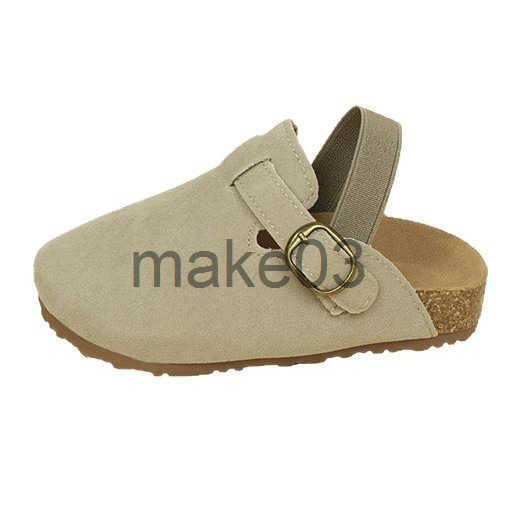 Korean version childrens Boken shoes toe caps slippers half bags elastic bands single kick shoes forest style casual Oxford shoes J250403