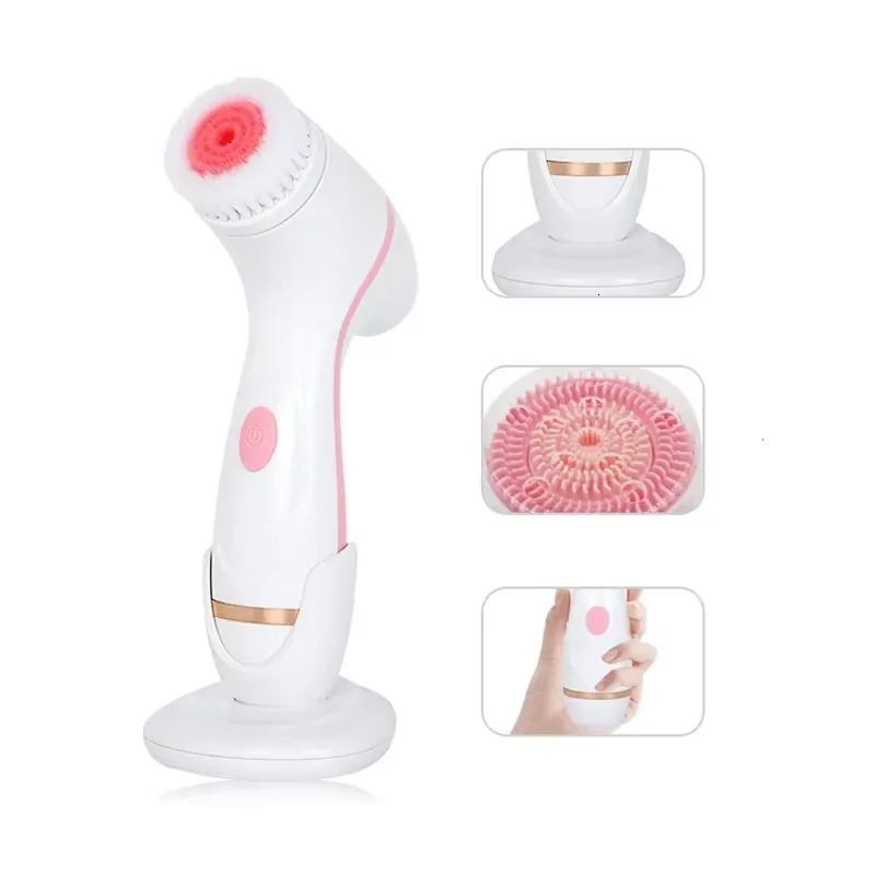 3 In 1 Electric Cleansing Brush Vibrations Facial Cleaner Face Massager Sonic Rotating Cleansing Brush Face Deep Cleansing Tool 251030