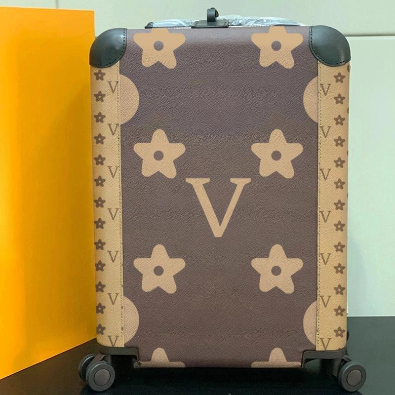 Designer Suitcases Aluminum alloy silver leather 20 inches Carry Luggage Men Trolley Rolling Bag Brand