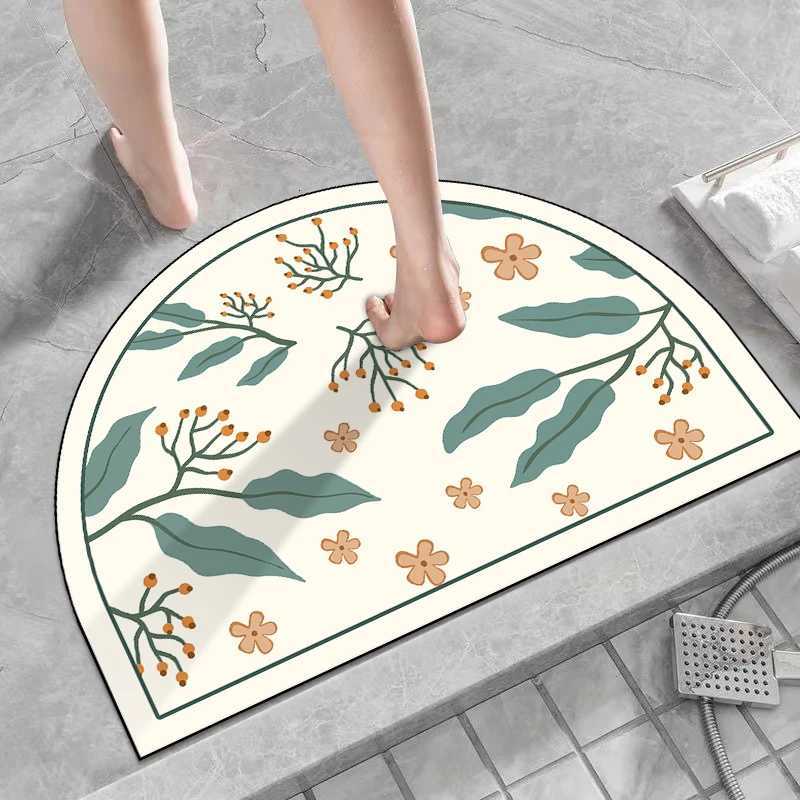 Cartoon bathroom non-slip floor mat bathroom bathroom door absorbent quick-drying carpet household diatom mud floor mat C251103