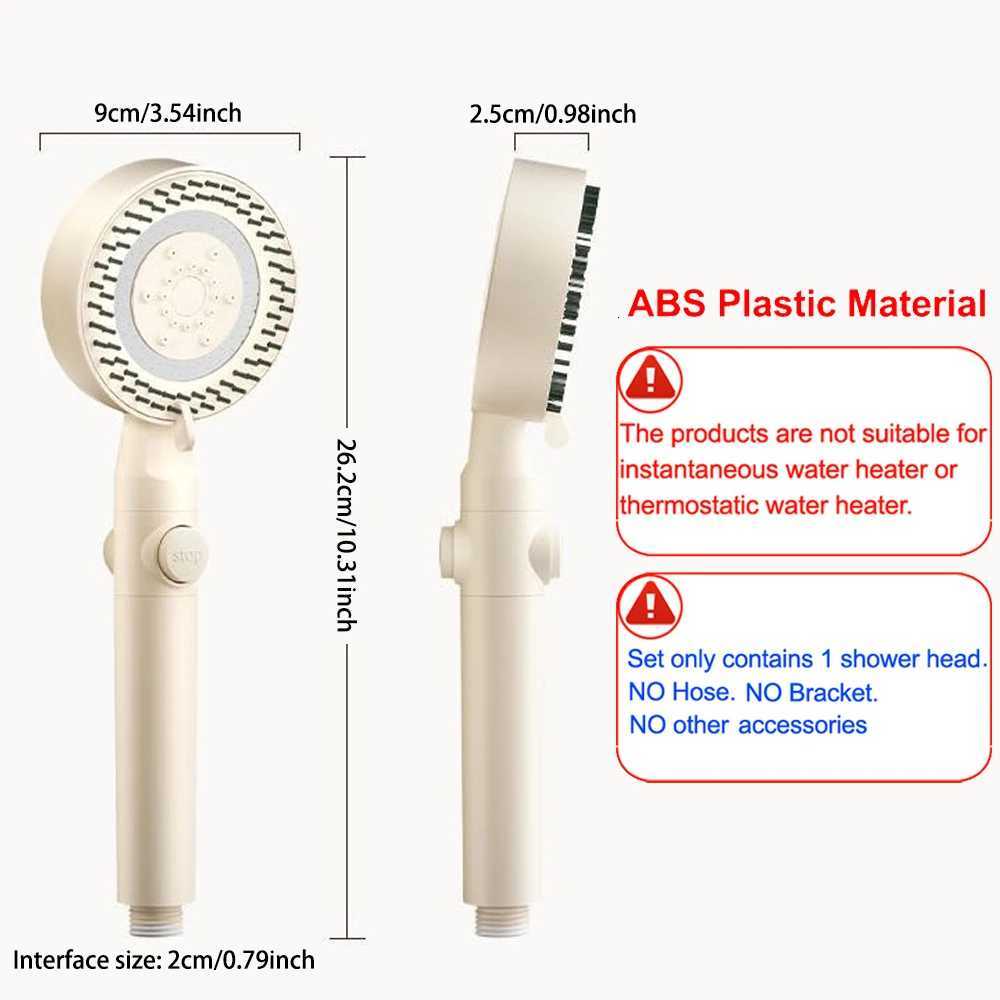 High Pressure Shower With Massage Cb Five Modes Water Saving Nozzle Pressuri Spa Shower Faucet Bathro Accessories Y251103