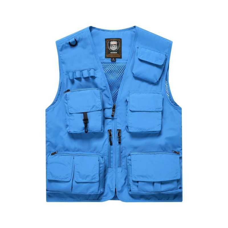 Outdoor Casual Fishing Vest 7XL Men Women Summer Mesh Breathable Multi-pockets Work Wear Waistcoat Plus Size Hiking Sports Vests X250403