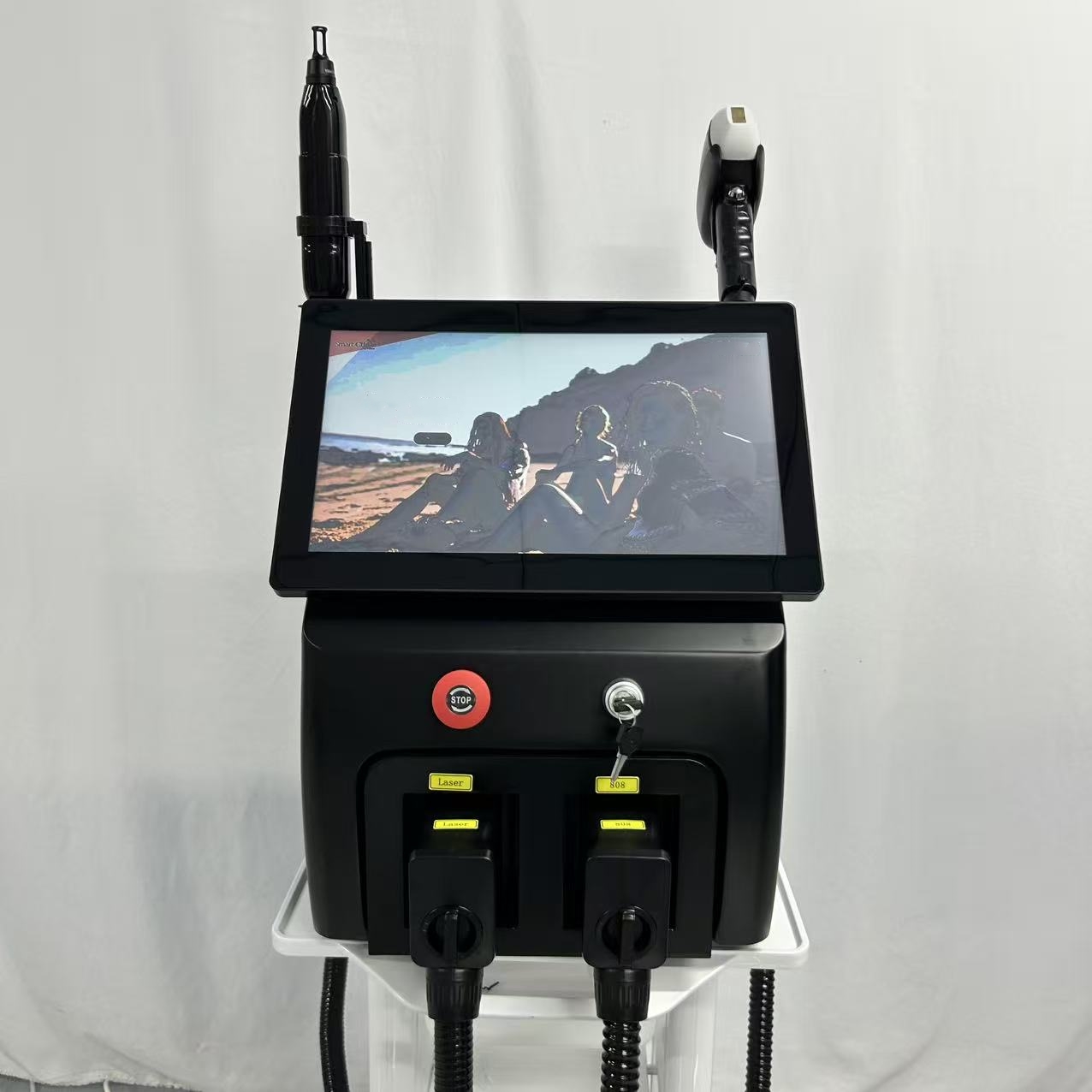 Professional 2 In 1 Diode Laser Hair Removal and Picosecond Laser Machine 3 Wavelengths Painless Hair Reduction and Tattoo Removal Device For Beauty S