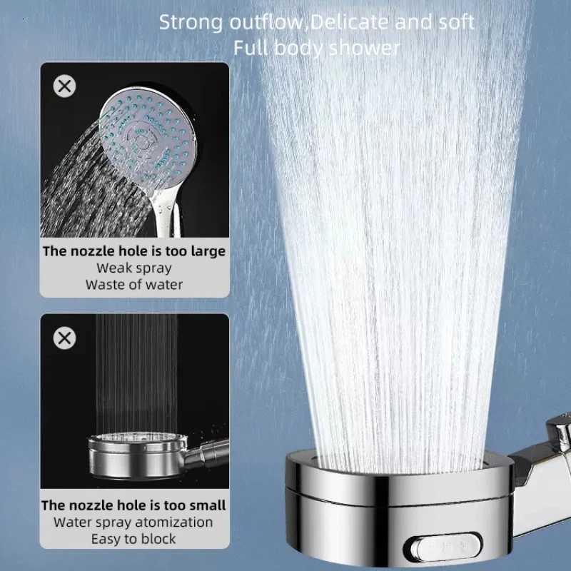 3 Modes Strong Pressuri Shower with Filter Large Flow High Pressure Handheld Shower Nozzle Household Shower Accessories Y251103