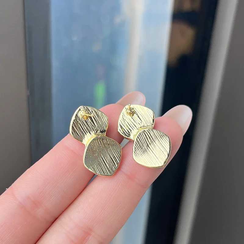 Bohemian Square Blue Zircon Stud Earrings For Women Fashion Enamel Geometric Pendant Earrings Charms Vintage Daily Jewelry Gift C251103