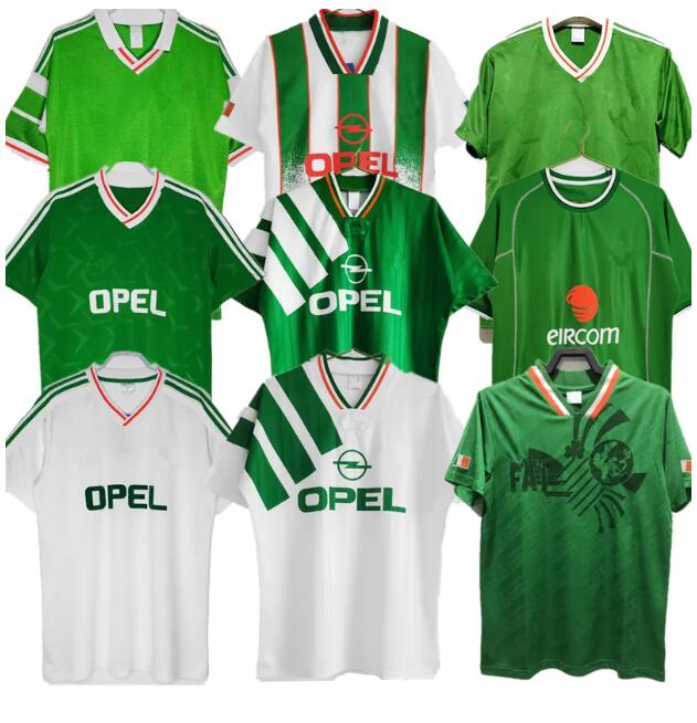 Retro 1990 Ireland Match Away Keane Irelands Soccer Jersey 88 90 92 94 Ireland Home Classic Vintage Irish Mcgrath De Foot Soccer Staunton Houghton M
