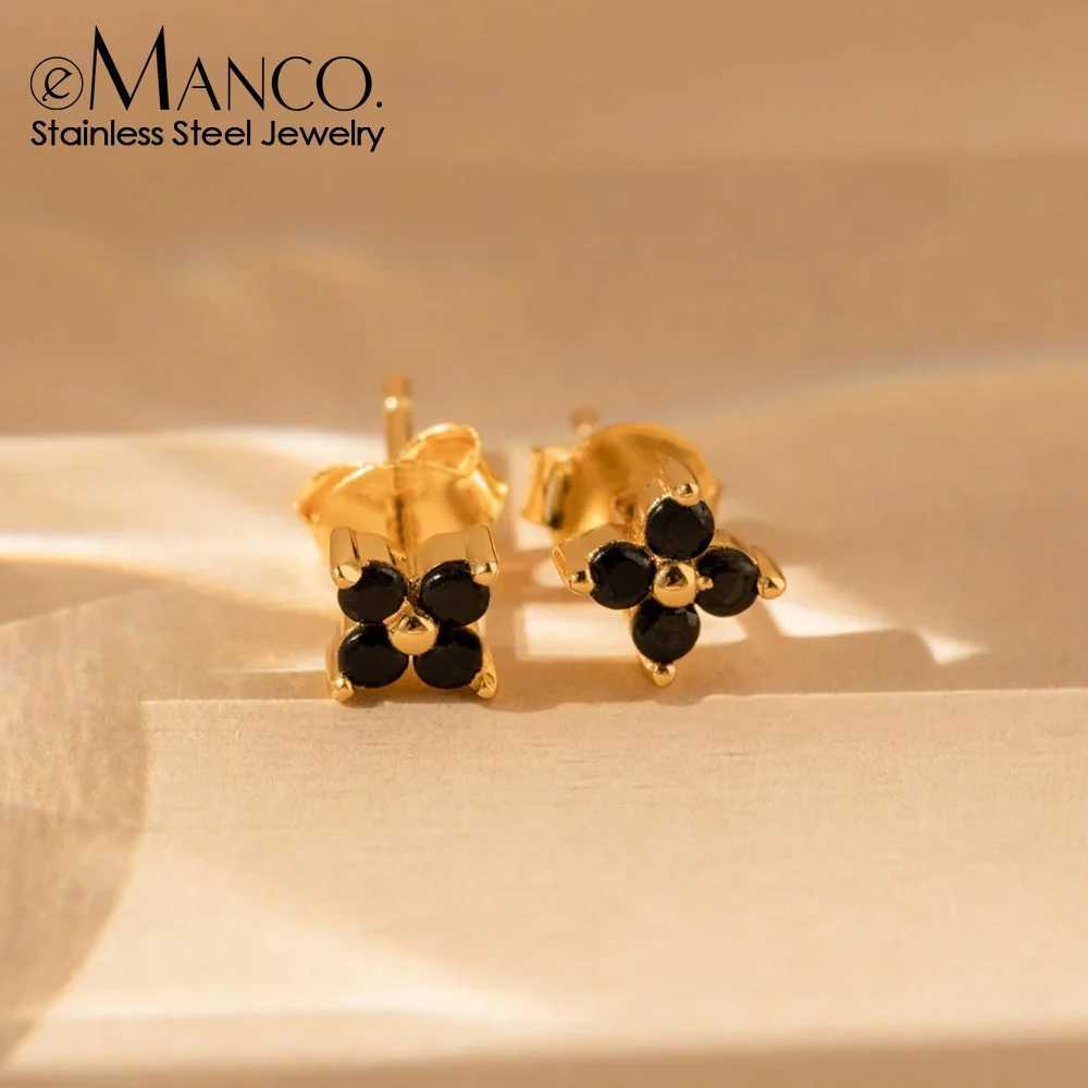 eManco Simple Hypoallergenic Rhinestone Mini Flower Stud Earrings for Women Dazzling Mini Piercing Party Earring Jewelry Gift C251103