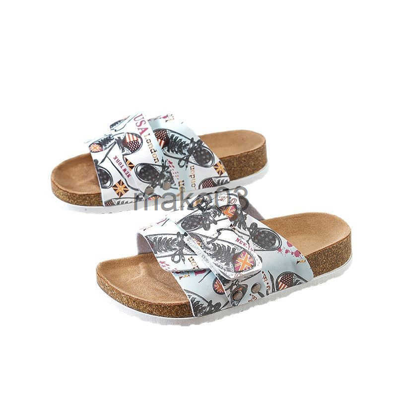 2025 Spring/Summer New Beach Cork Sandals for Children Boys and Girls One Word Shoes Boken Shoes Flip flops Trendy J250403